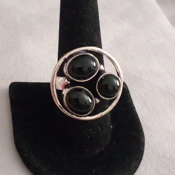 Man's black onyx dress ring Size 10 🖤 - Picture 1 of 7